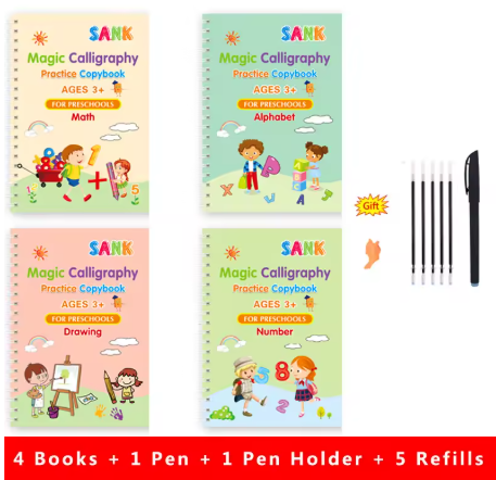 Machoue™Magic Handwriting Practice Copybook Set Learn to Write with Fun!